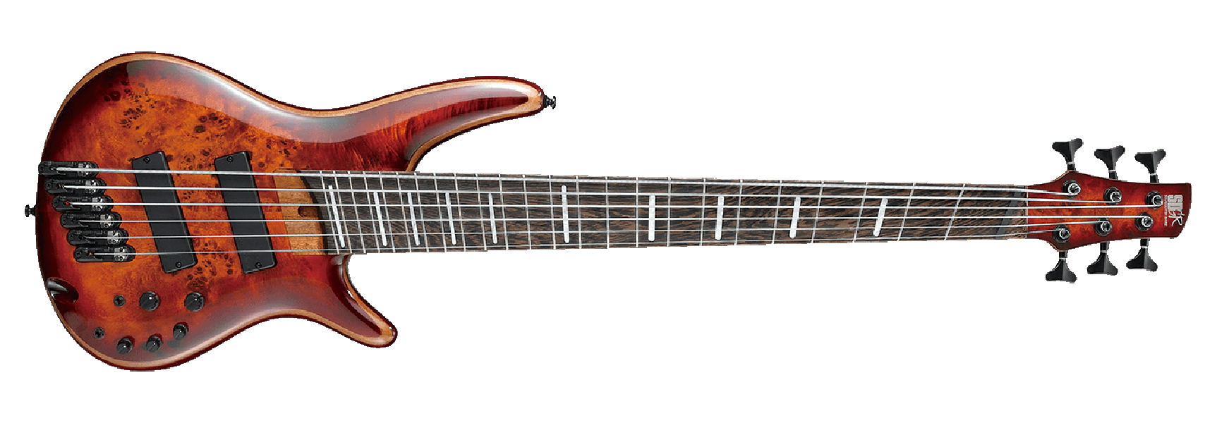 Ibanez Srms806 Btt Bass Workshop 6-cordes Multiscale Active - Brown Topaz Burst - Solidbody E-bass - Variation 1