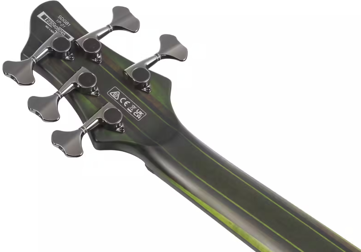 Ibanez Steve Di Giorgio Sdgb1 Dmt Signature Fretless 5c Active Ebo - Dark Moss Burst - Solidbody E-bass - Variation 4