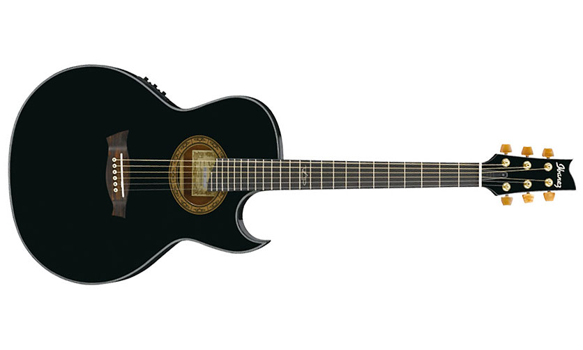 Ibanez Steve Vai Ep5 Bp Euphoria Cw Epicea Acajou Rw - Black Pearl - Elektroakustische Gitarre - Variation 1