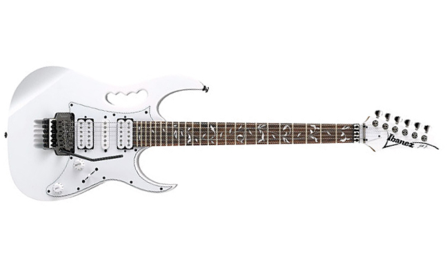 Ibanez Steve Vai Jemjr Wh Signature Hsh Fr Jat - White - E-Gitarre in Str-Form - Variation 1