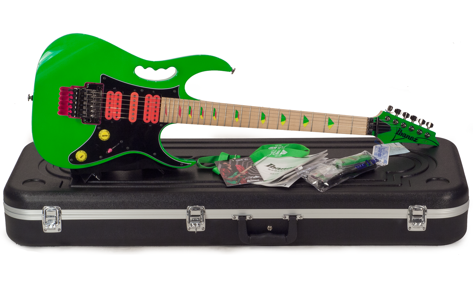 Ibanez Steve Vai Jem777 Lng Japon Signature Hsh Dimarzio Fr - Loch Ness Green - E-Gitarre in Str-Form - Variation 2