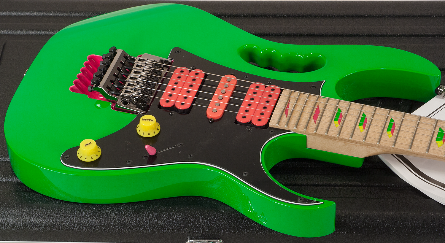 Ibanez Steve Vai Jem777 Lng Japon Signature Hsh Dimarzio Fr - Loch Ness Green - E-Gitarre in Str-Form - Variation 4
