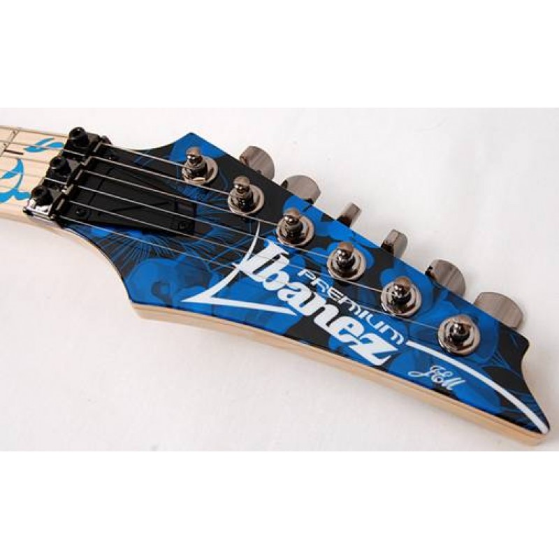 Ibanez Steve Vai Jem77p Bfp Premium Hsh Fr Mn - Blue Floral Pattern - E-Gitarre in Str-Form - Variation 4