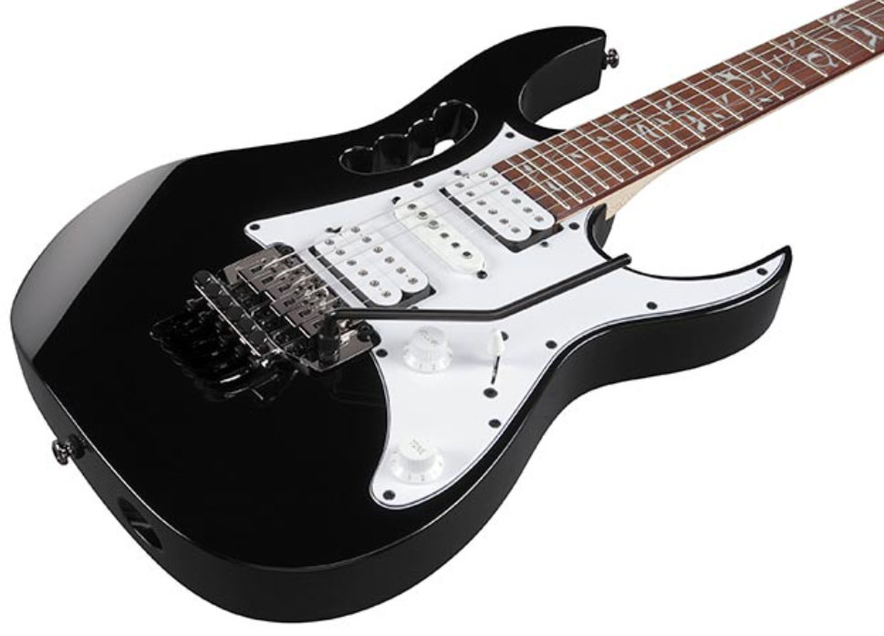 Ibanez Steve Vai Jemjr Bk Signature Hsh Fr Jat - Black - E-Gitarre in Str-Form - Variation 2