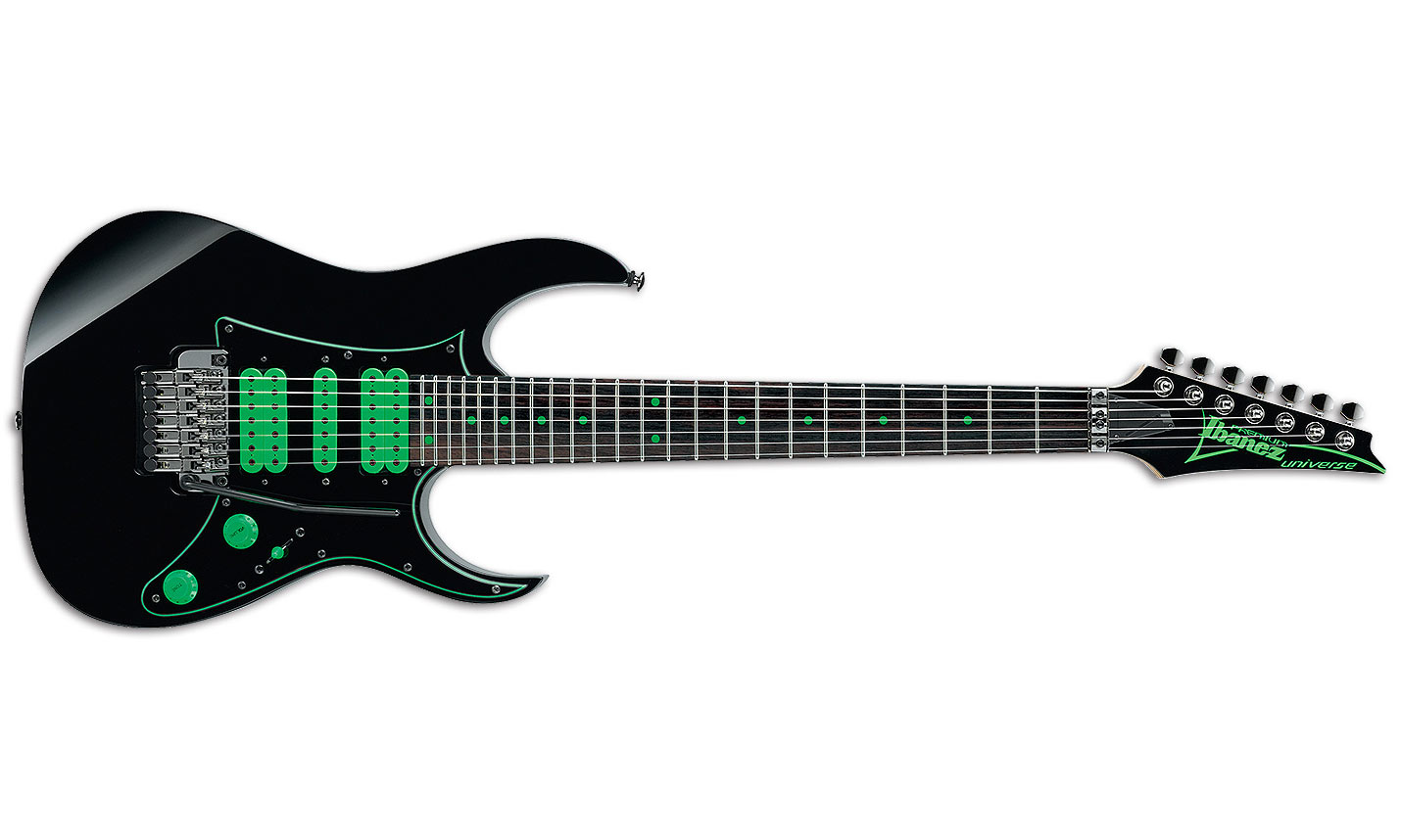 Ibanez Steve Vai Uv70p Bk Universe Premium Signature 7-cordes Hsh Fr Rw - Black - 7-saitige E-Gitarre - Variation 1