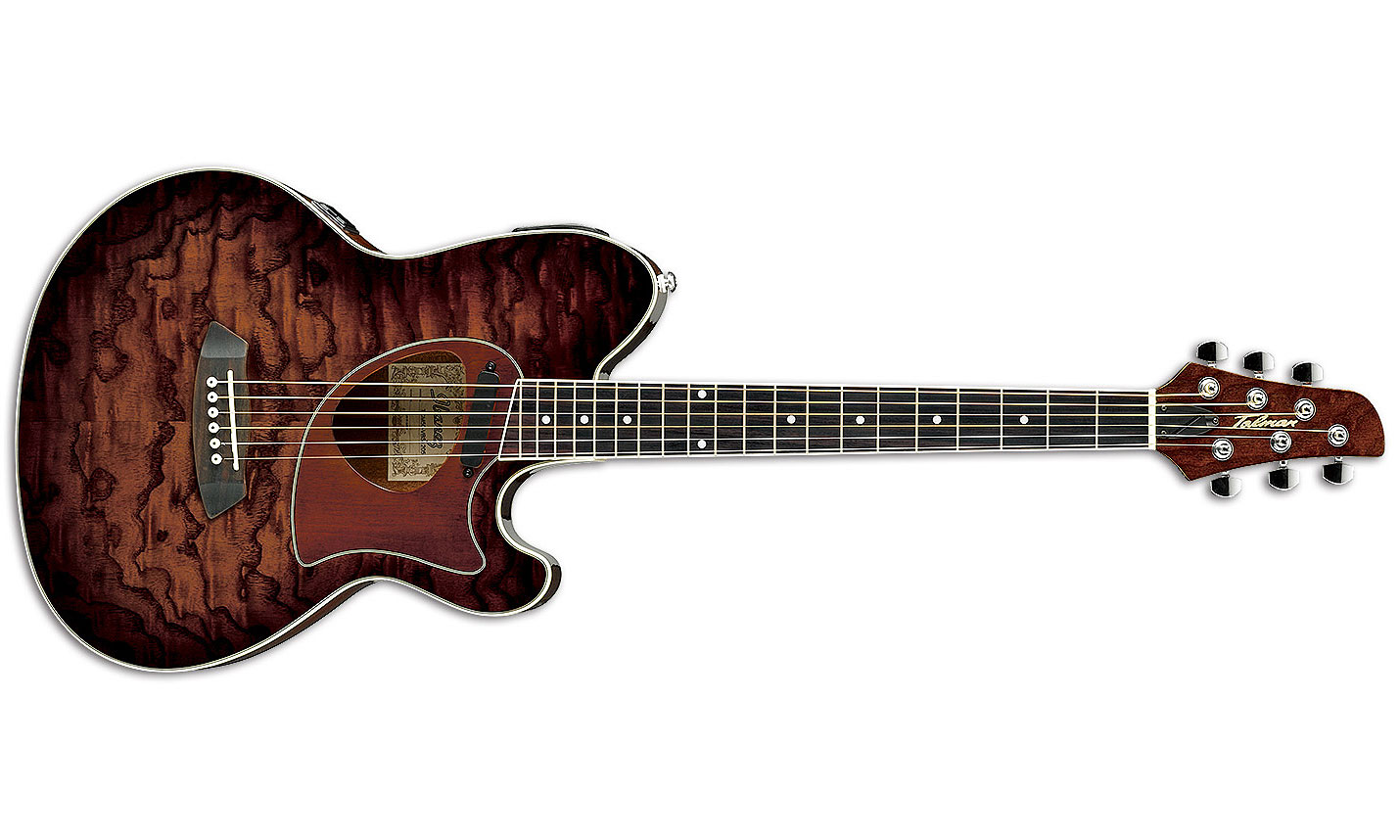 Ibanez Tcm50 Vbs Talman Cw Frene Sapele Pur - Vintage Brown Sunburst - Elektroakustische Gitarre - Variation 1