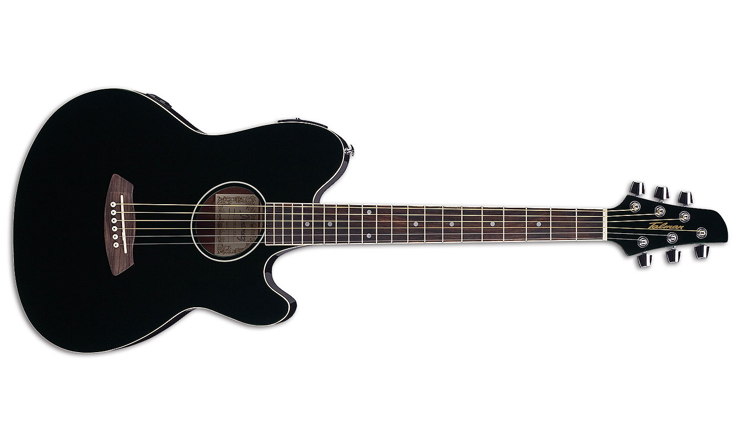 Ibanez Tcy10e Bk Talman Cw Epicea Sapele Pur - Black - Folk-Gitarre - Variation 1