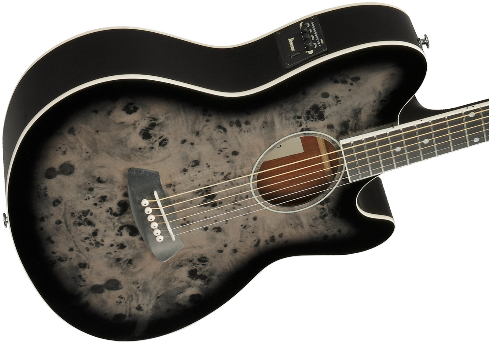 Ibanez Tcy10pa Bkb Talman Cw Tilleul Sapele Pur - Transparent Brown Black Burst - Folk-Gitarre - Variation 2