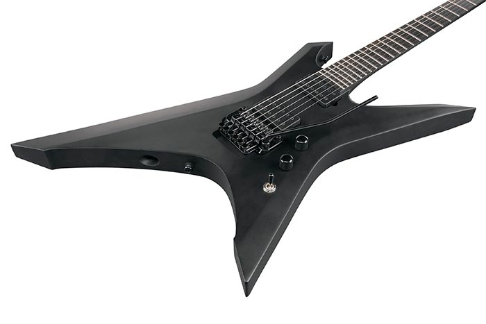 Ibanez Xptb620 Bkf Iron Label Hh Dimarzio Fr Eb - Black Flat - E-Gitarre aus Metall - Variation 2