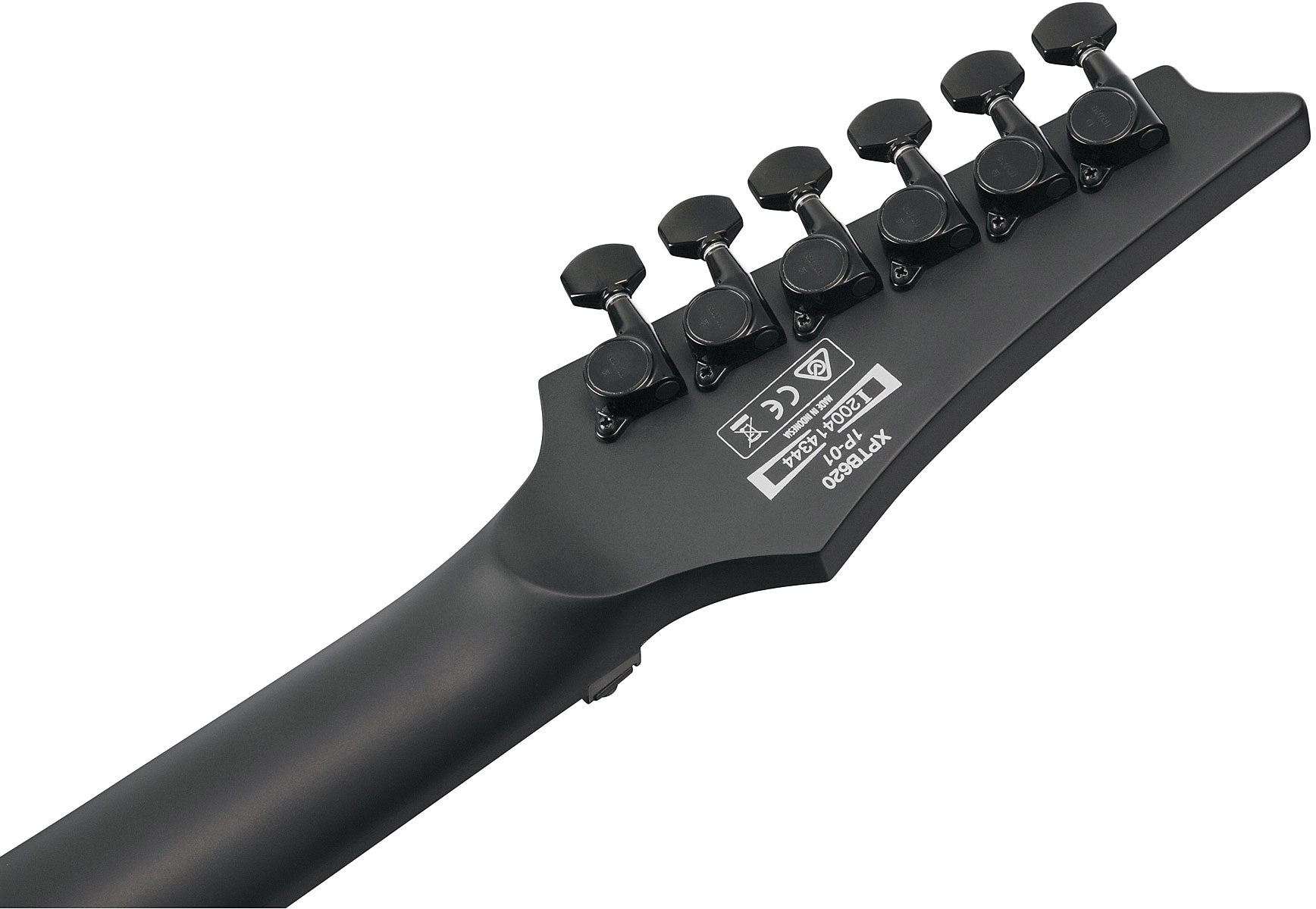 Ibanez Xptb620 Bkf Iron Label Hh Dimarzio Fr Eb - Black Flat - E-Gitarre aus Metall - Variation 3