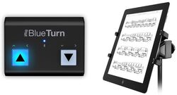 Midi fußschalter Ik multimedia iRig BlueTurn + iKlip Xpand Bundle