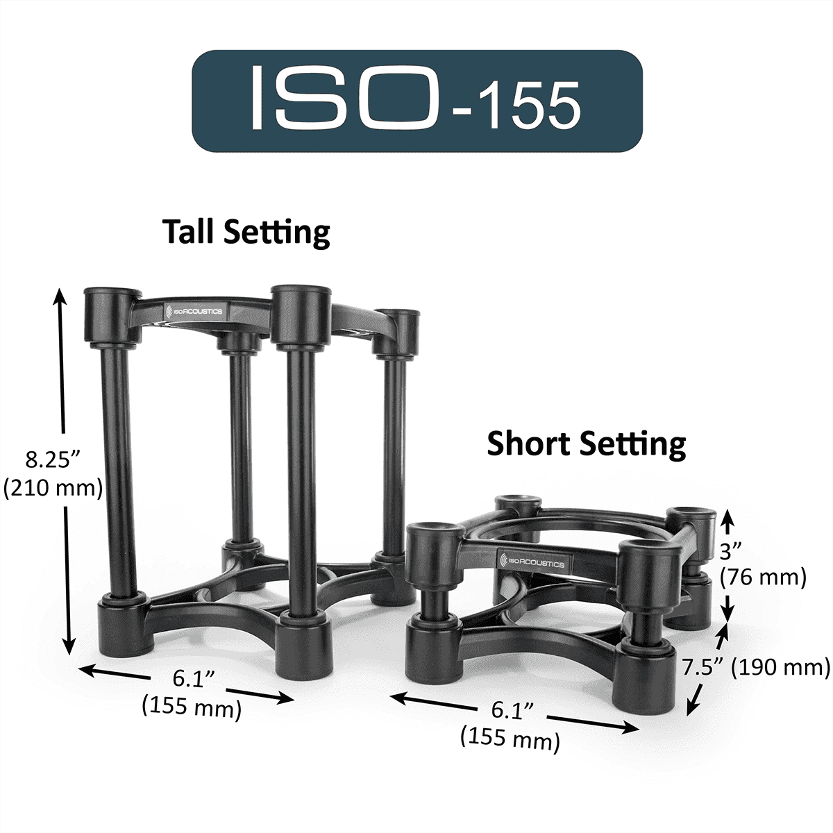 Isoacoustics Iso-155 (2 Supports) - Studioständer - Variation 1