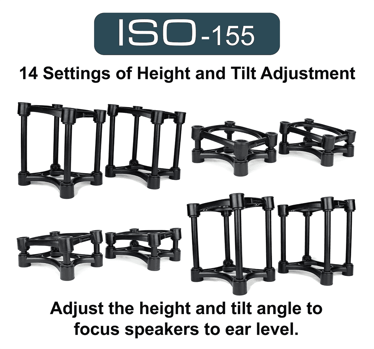 Isoacoustics Iso-155 (2 Supports) - Studioständer - Variation 2