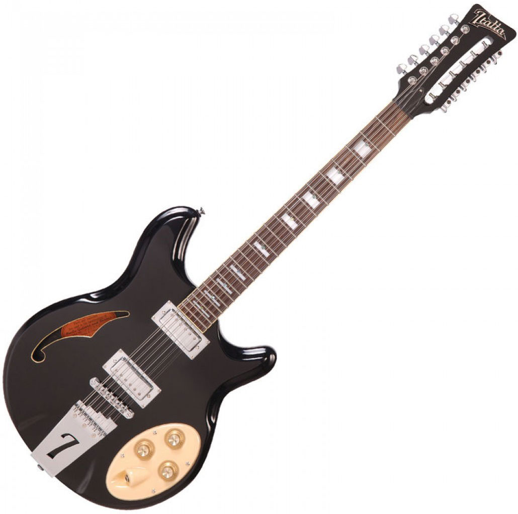 Italia Rimini 12 - Black - Semi-Hollow E-Gitarre - Variation 2