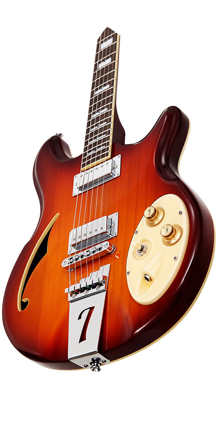 Italia Rimini 6 - Cherry Sunburst - Double Cut E-Gitarre - Variation 1