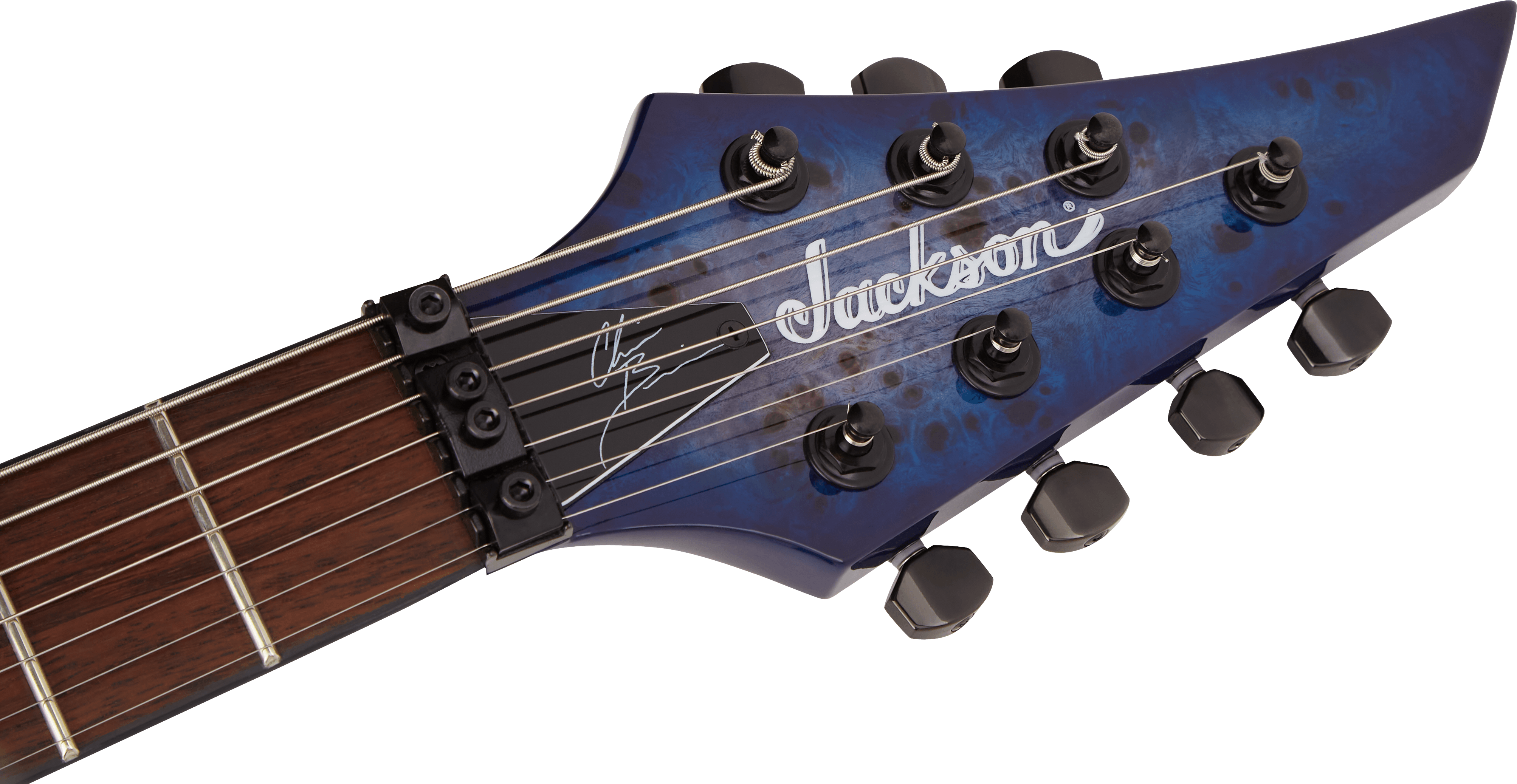 Jackson Chris Broderick Soloist 7 Pro Signature 2h Dimarzio Fr Lau - Trans Blue Poplar - 7-saitige E-Gitarre - Variation 4