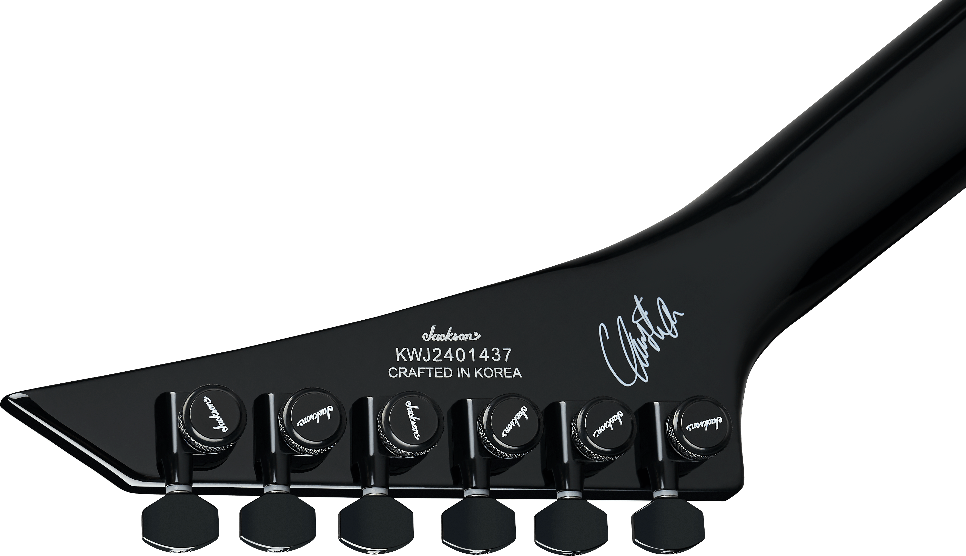 Jackson Christian Andrieu Rhoads Rr24 Evtn Cor Signature Cor 1h Fishman Fluence Ht Eb - Black W/ White Bevels - Signature-E-Gitarre - Variation 3