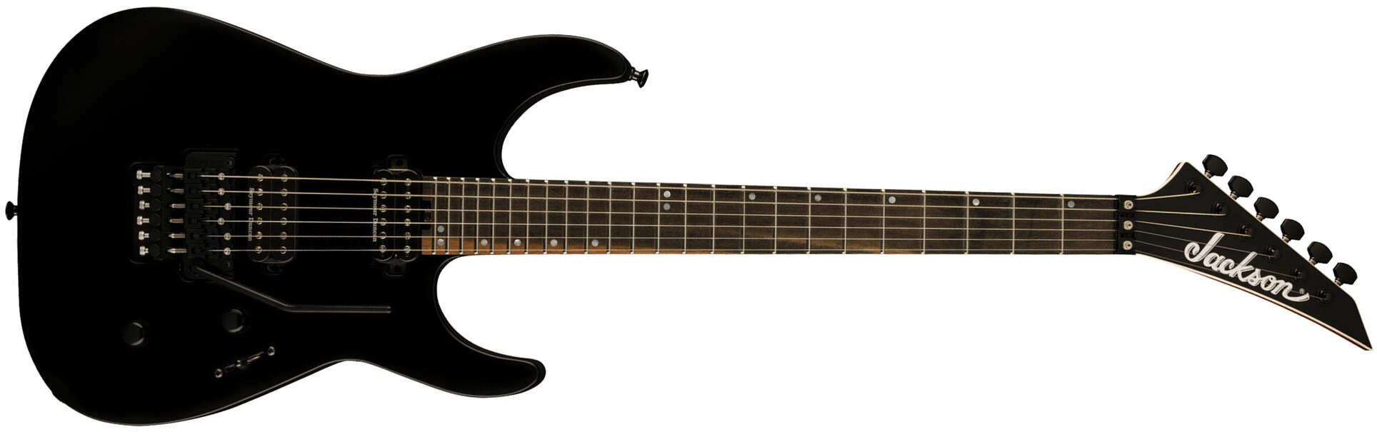 Jackson American Virtuoso 2h Seymour Duncan Fr Eb - Satin Black - E-Gitarre in Str-Form - Main picture