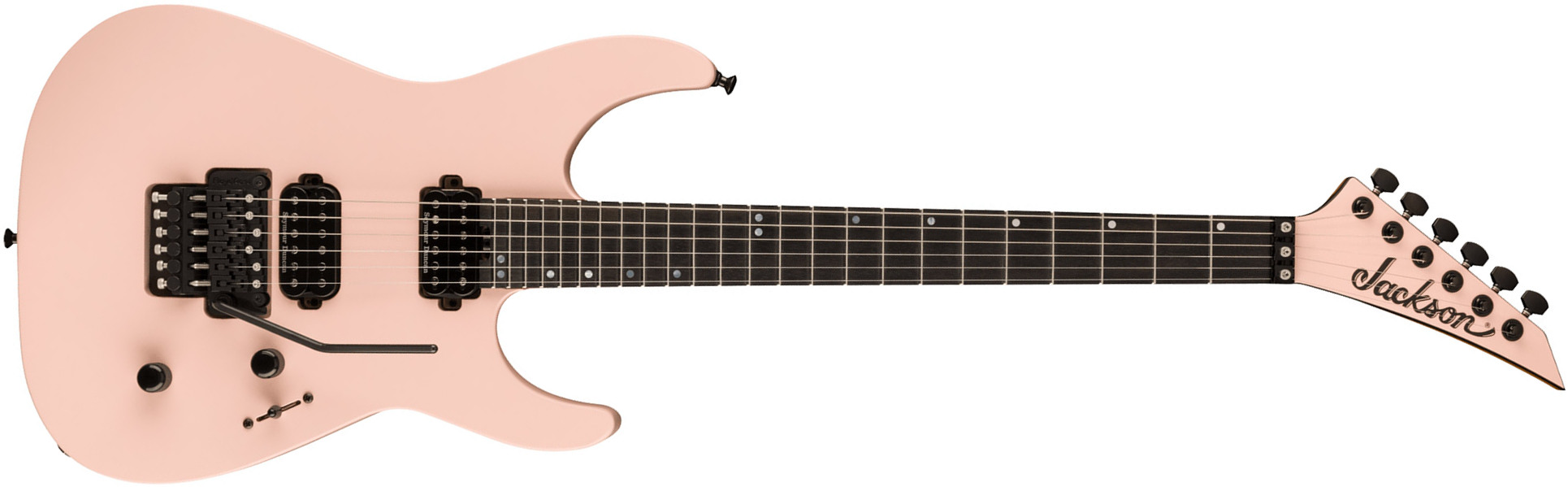 Jackson American Virtuoso Usa 2h Seymour Duncan Fr Eb - Satin Shell Pink - E-Gitarre in Str-Form - Main picture