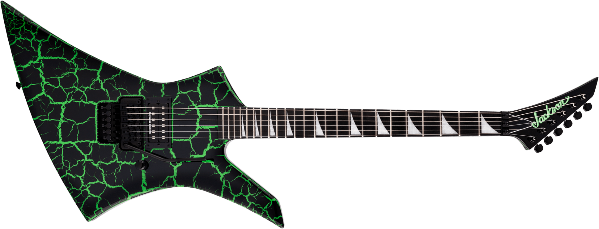 Jackson Brandon Ellis Kelly Pro Signature 1h Seymour Duncan Fr Eb - Green Crackle - E-Gitarre aus Metall - Main picture