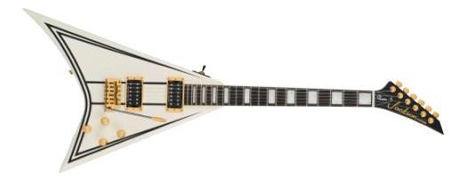 Jackson Cd1 Legend Series Rhoad Limited Edition Trem Hh Eb - White With Black Bevels - E-Gitarre aus Metall - Main picture