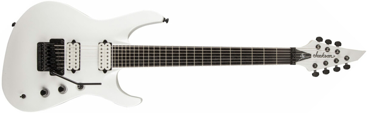Jackson Chris Broderick Soloist 7 Pro Hh Dimarzio Fr Rw - Snow White - 7-saitige E-Gitarre - Main picture