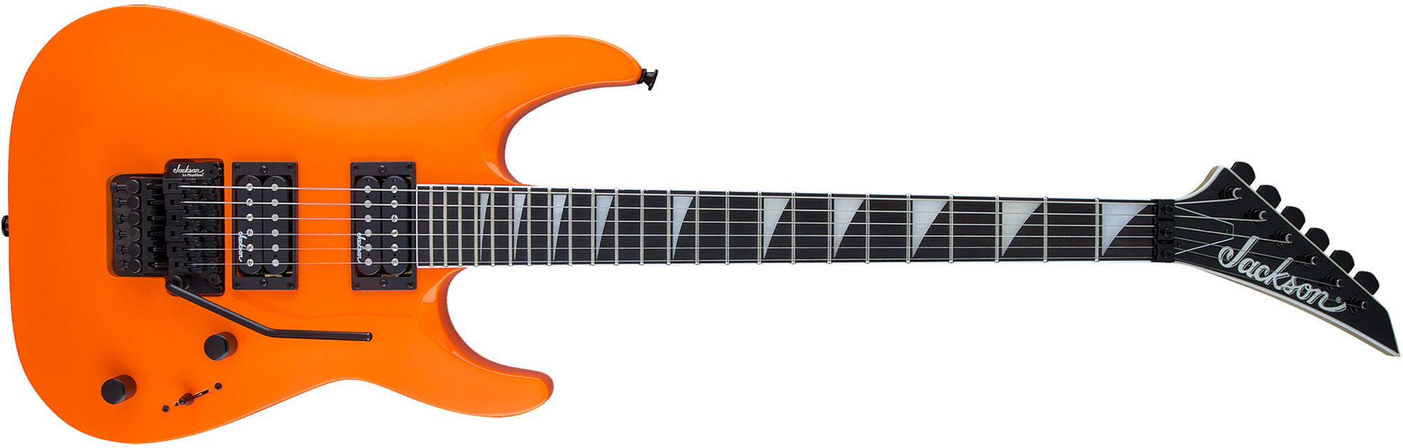 Jackson Dinky Arch Top Js32 Dka Hh Floyd Rose Rw - Neon Orange - E-Gitarre in Str-Form - Main picture