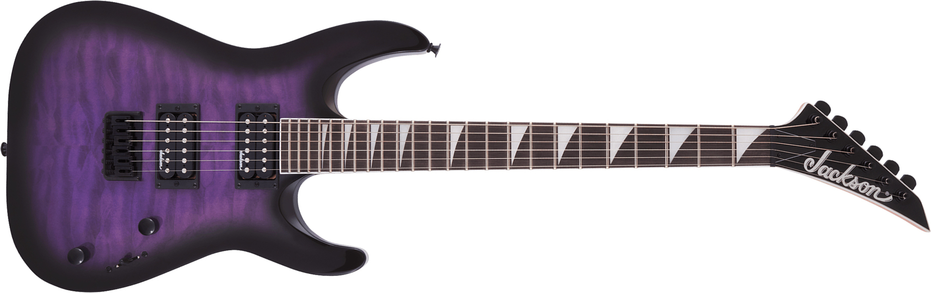 Jackson Dinky Arch Top Js32q Dka  Ht 2h Ama - Trans Purple Burst - E-Gitarre aus Metall - Main picture