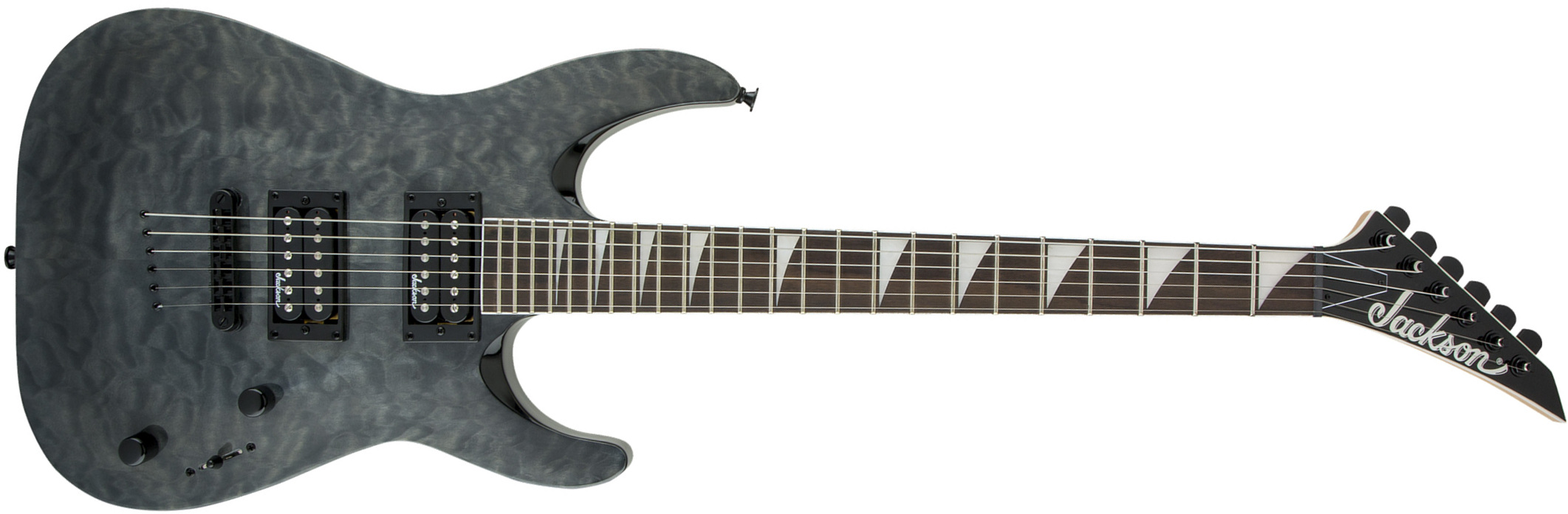 Jackson Dinky Arch Top Js32tq Dka  Hh Ht Ama - Transparent Black - E-Gitarre aus Metall - Main picture