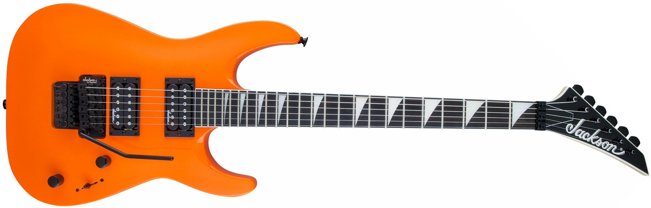 Jackson Dinky Archtop Js32 Dka 2h Fr Ama - Neon Orange - Double Cut E-Gitarre - Main picture