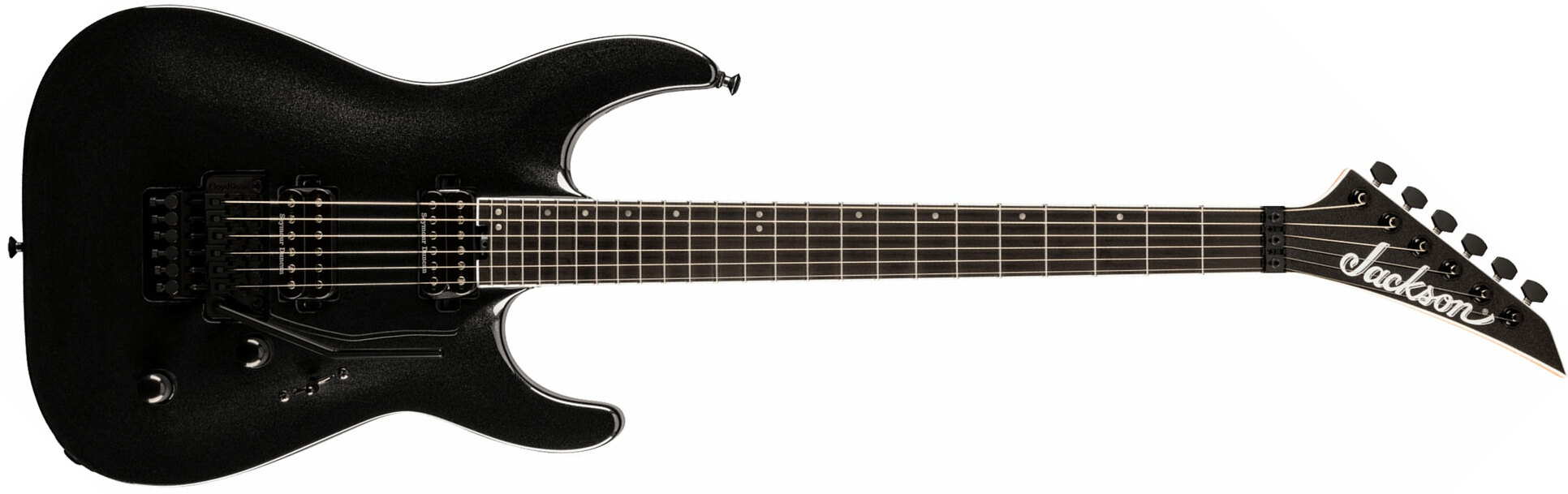 Jackson Dinky Dka Pro Plus 2h Seymour Duncan Fr Eb - Metallic Black - E-Gitarre in Str-Form - Main picture