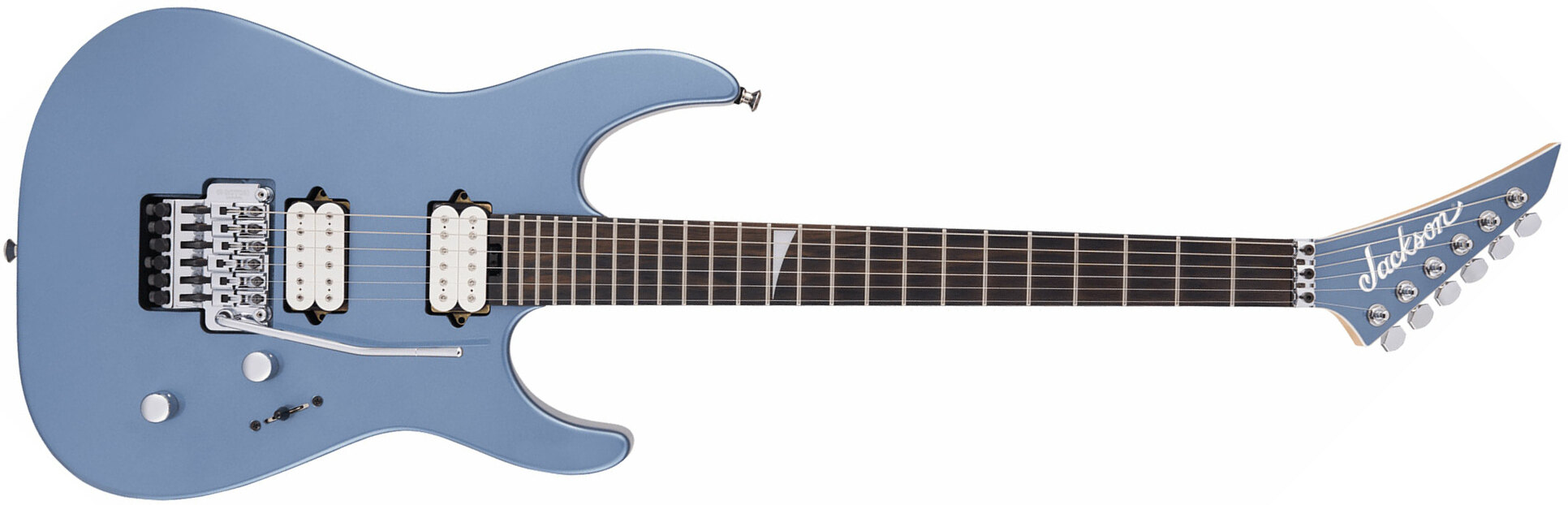 Jackson Dinky Dkr Mj Jap 2h Dimarzio Fr Eb - Ice Blue Metallic - E-Gitarre in Str-Form - Main picture