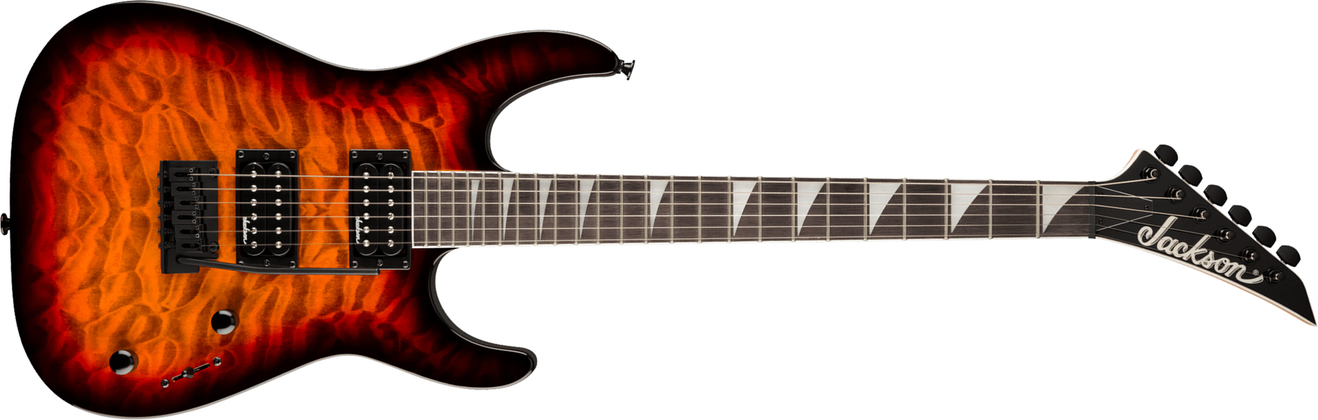 Jackson Dinky Js20 Dkq 2pt 2h Trem Ama - Transparent Tobacco Burst - E-Gitarre in Str-Form - Main picture
