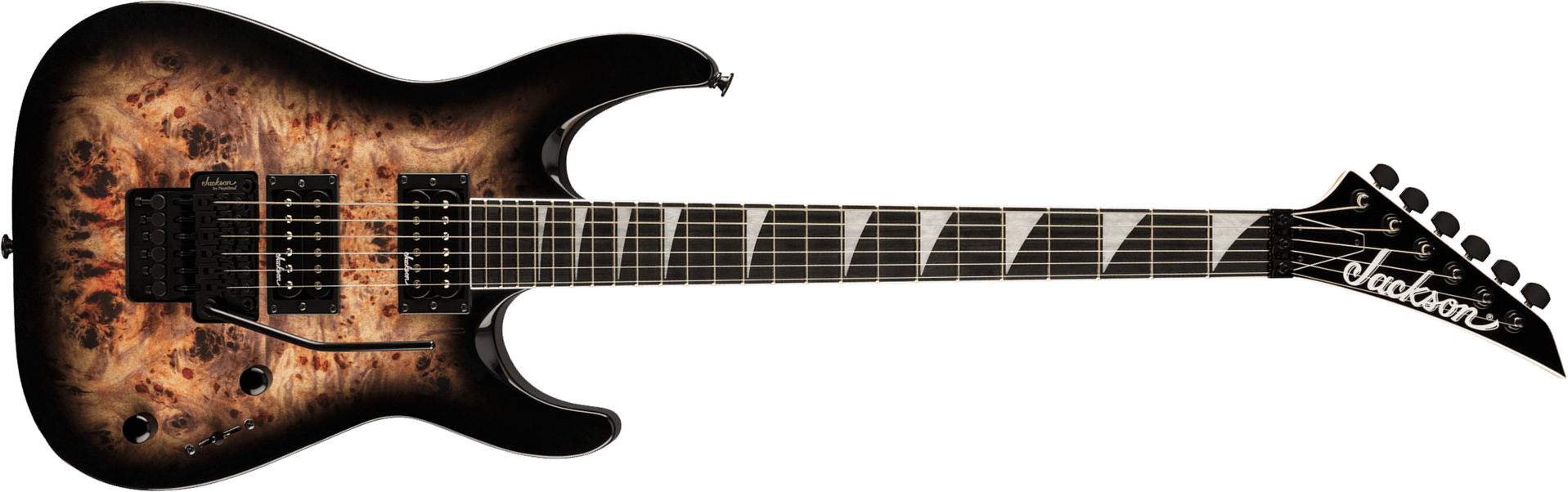 Jackson Dinky Js32 Dkap 2h Fr Ama - Transparent Black Burst - E-Gitarre in Str-Form - Main picture