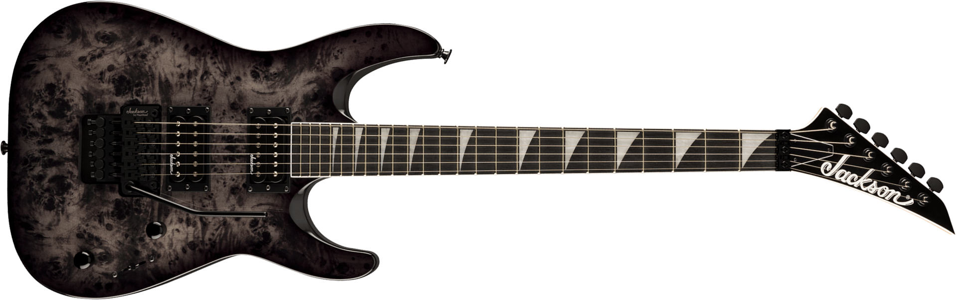 Jackson Dinky Js32 Dkap 2h Fr Ama - Transparent Black - E-Gitarre in Str-Form - Main picture