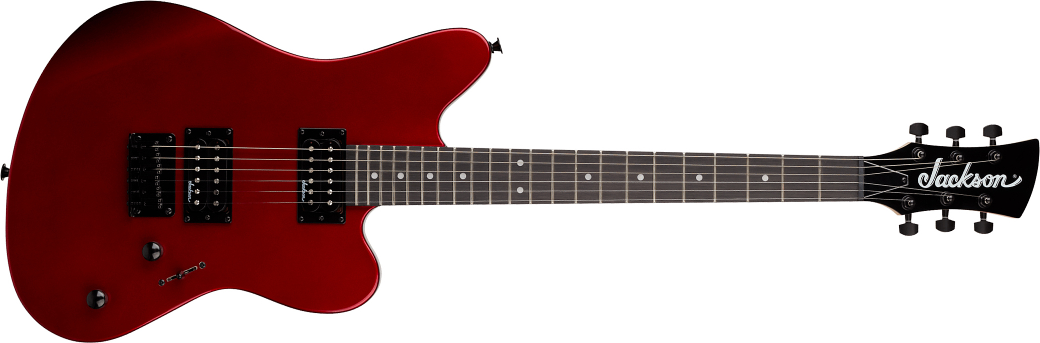 Jackson Js22 Surfcaster 2h Ht Ama - Metallic Red - Retro-Rock-E-Gitarre - Main picture