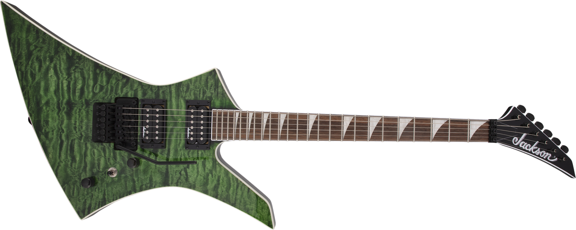 Jackson Kelly Kexq 2h Fr Lau - Transparent Green - E-Gitarre aus Metall - Main picture