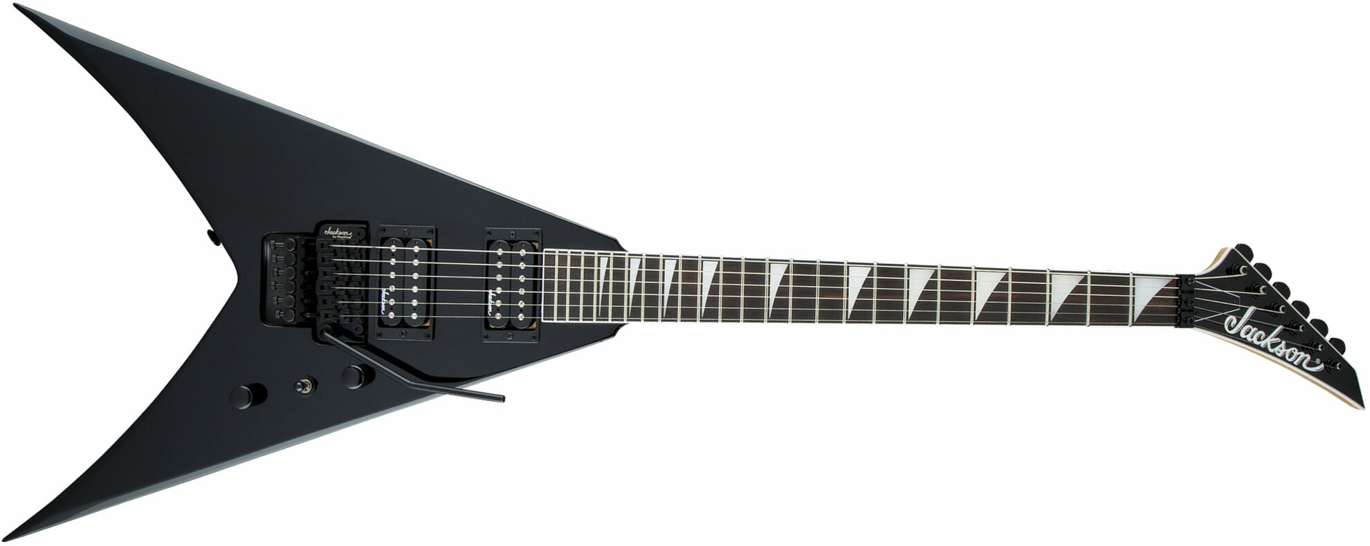 Jackson King V Js32 2h Fr Ama - Black - E-Gitarre aus Metall - Main picture