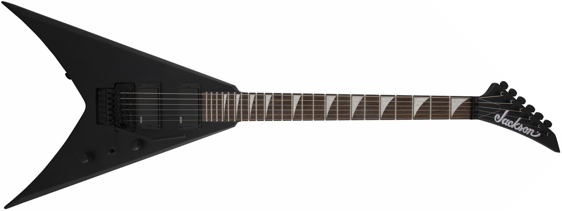Jackson King V Kvxmg 2h Fr Lau - Satin Black - E-Gitarre aus Metall - Main picture
