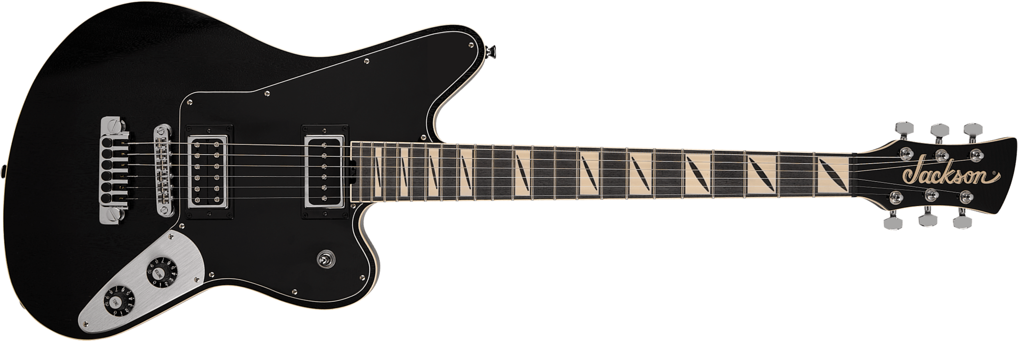 Jackson Lee Malia Lm87 Pro Signature 2h Ht Ama - Open-pore Black Semi-gloss - Retro-Rock-E-Gitarre - Main picture
