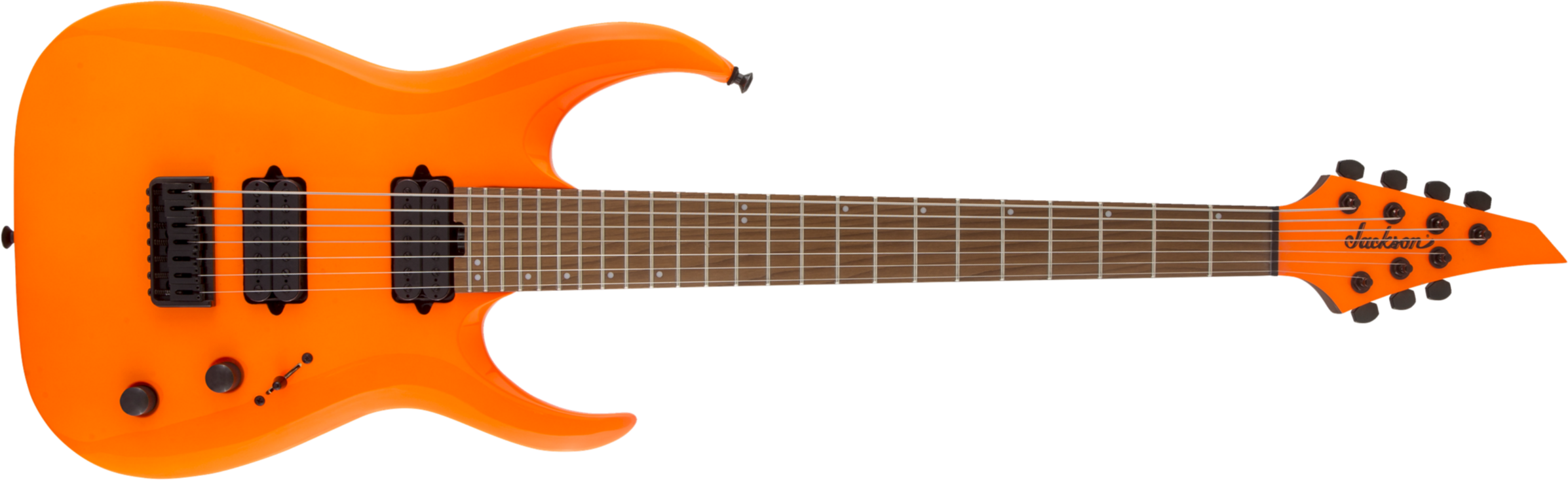 Jackson Misha Mansoor Juggernaut Ht7 Pro Signature 2h Ht Mn - Neon Orange - 7-saitige E-Gitarre - Main picture