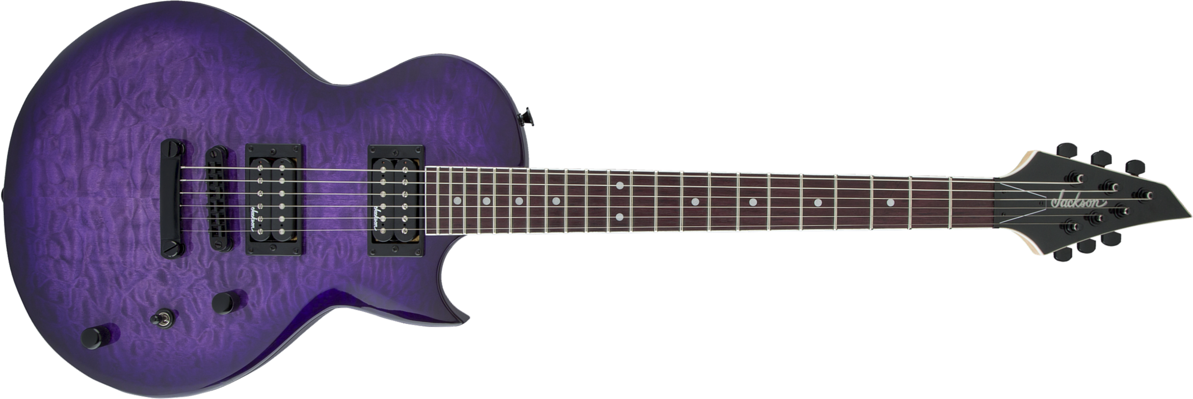 Jackson Monarkh Sc Js22q 2h Ht Ama - Transparent Purple Burst - Single-Cut-E-Gitarre - Main picture