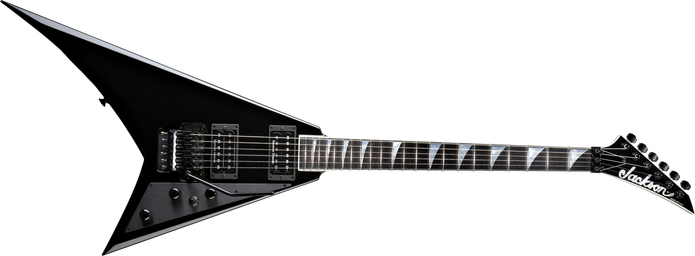 Jackson Randy Rhoads Rr1 Usa Select Seymour Duncan Floyd Rose - Gloss Black - E-Gitarre aus Metall - Main picture