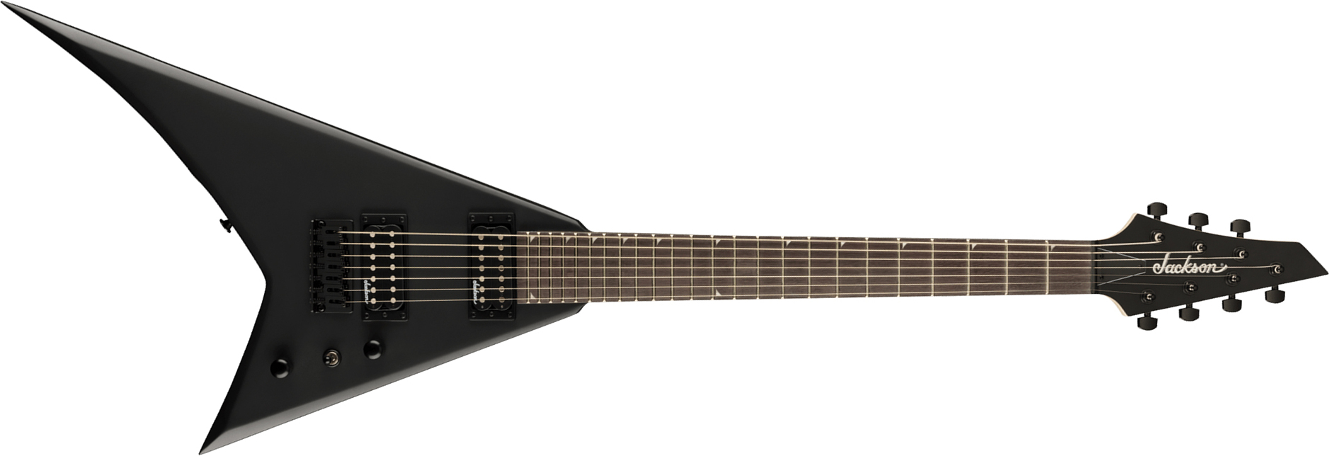 Jackson Rhoads Js22-7 Rr 7c Baryton 2h Fr Ama - Satin Black - Bariton E-Gitarre - Main picture