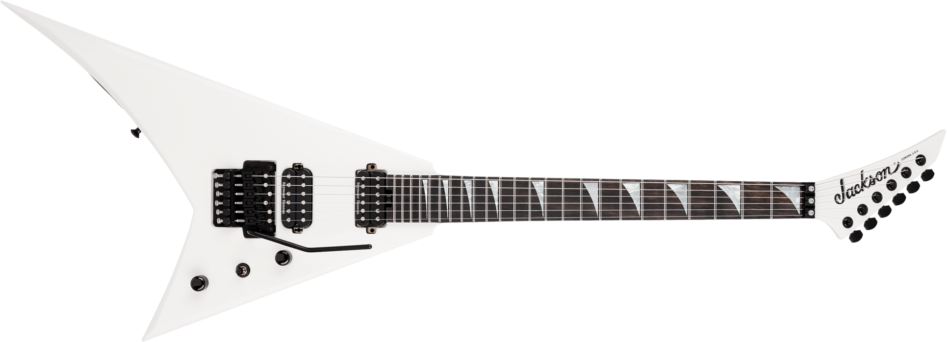 Jackson Rhoads Rr24 American 2h Seymour Duncan Fr Eb - Snow White - E-Gitarre aus Metall - Main picture