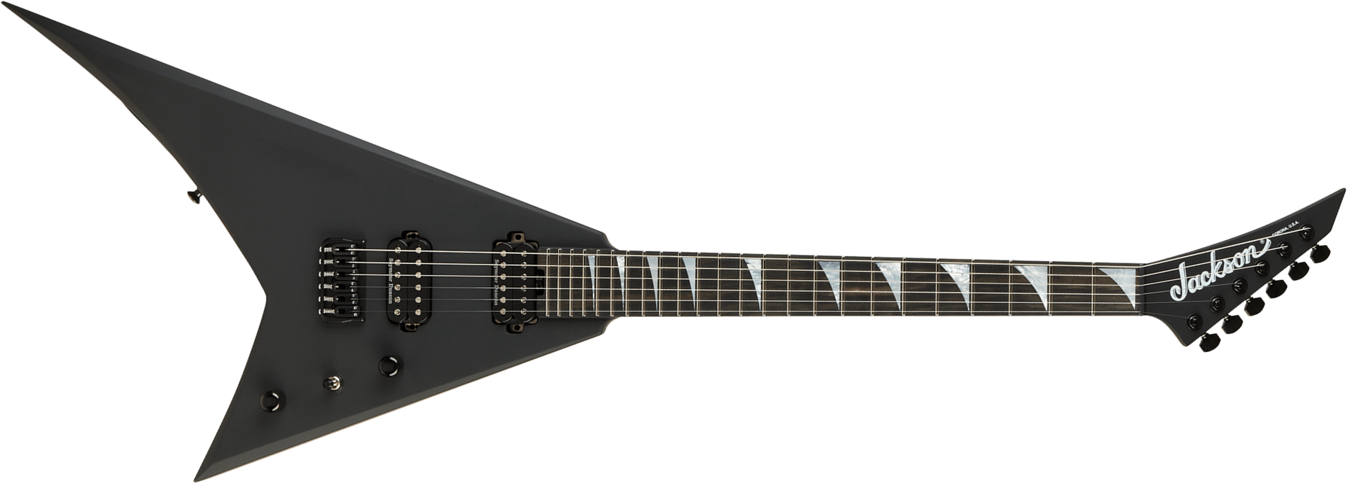Jackson Rhoads Rr24 Rr24 Ht American 2h Seymour Duncan Ht Eb - Satin Black - E-Gitarre aus Metall - Main picture