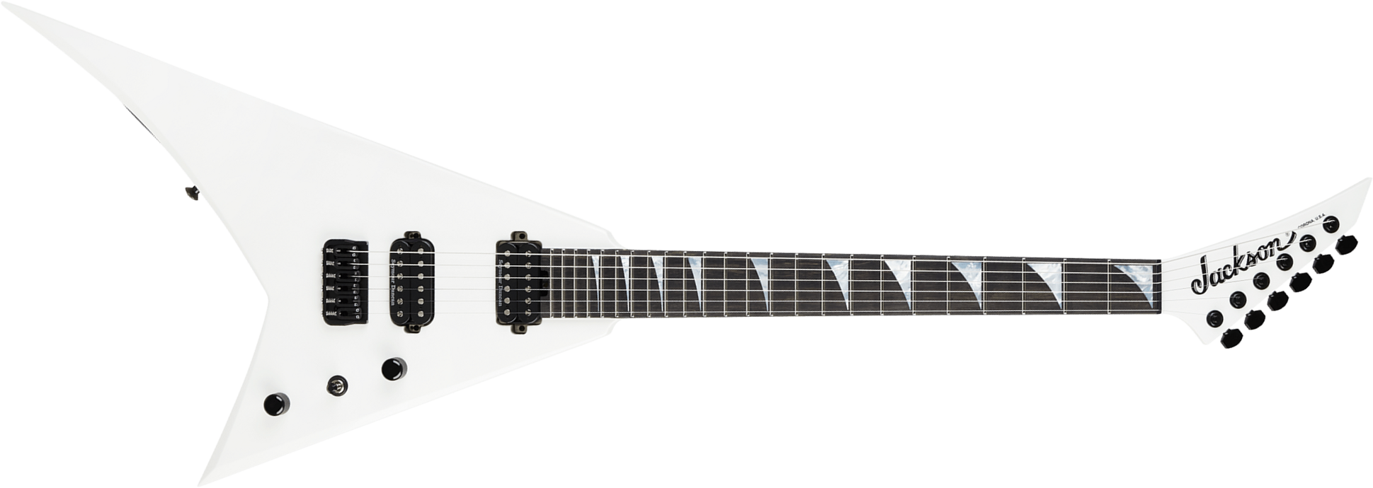 Jackson Rhoads Rr24 Rr24 Ht American 2h Seymour Duncan Ht Eb - Snow White - E-Gitarre aus Metall - Main picture
