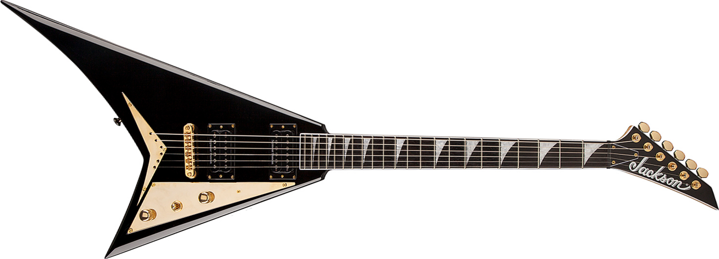 Jackson Rhoads Rrt-5 Pro 2h Seymour Duncan Ht Eb - Black - E-Gitarre aus Metall - Main picture