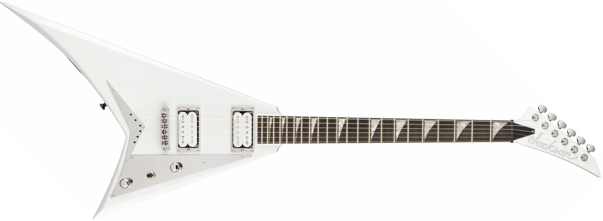 Jackson Rhoads Rrt Mj Jap 2h Seymour Duncan Ht Eb - Snow White - E-Gitarre aus Metall - Main picture