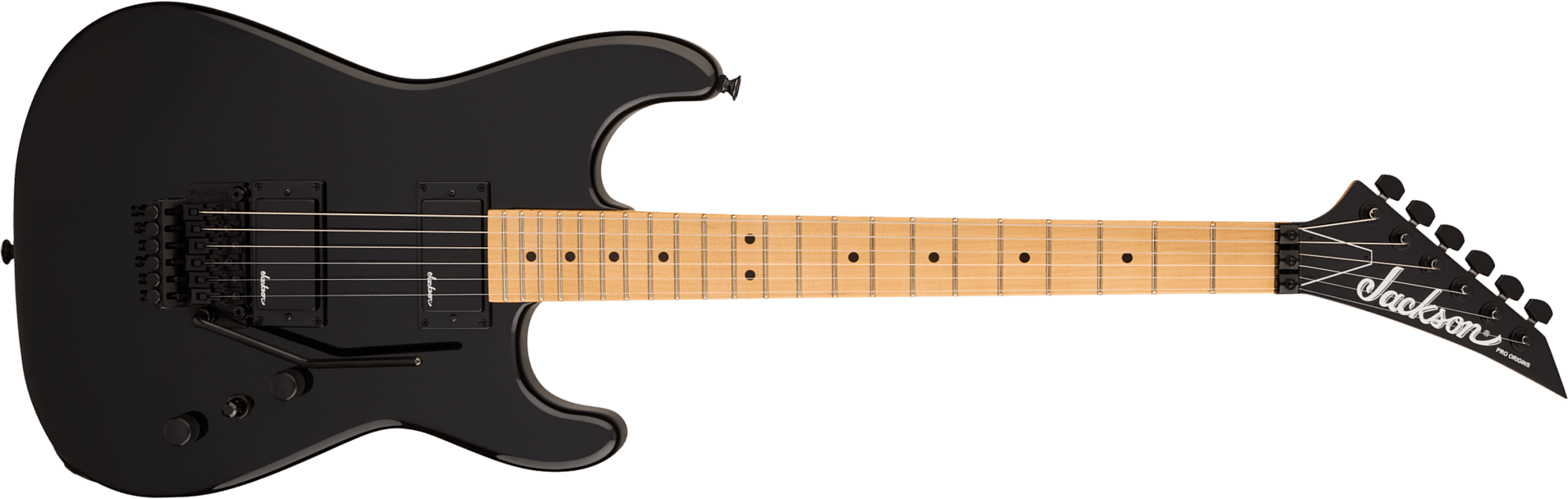 Jackson San Dimas Sd1 Hh Fr Mpl Pro Origins 1985 Mex 2h Fr Mn - Gloss Black - E-Gitarre in Str-Form - Main picture
